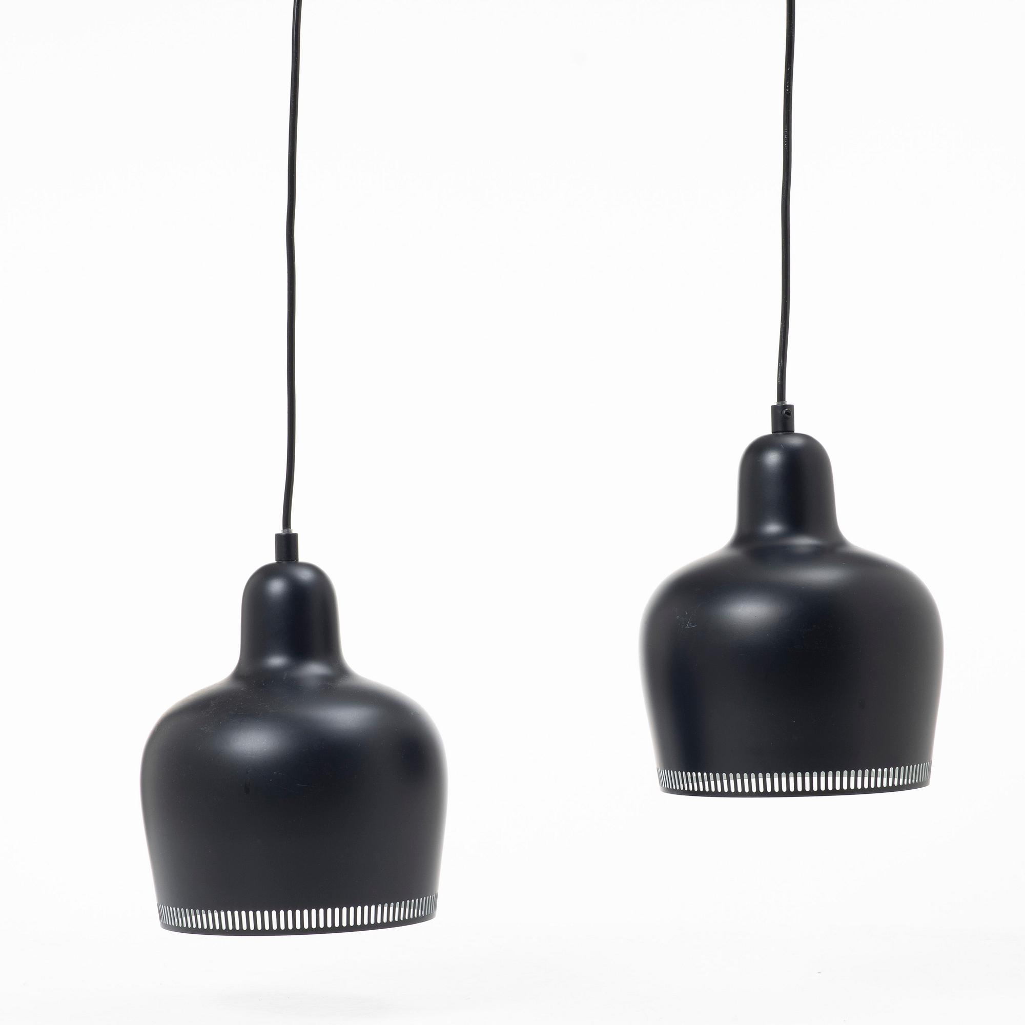 Alvar Aalto, Ceiling lamps, a pair, model "A330S", Artek.