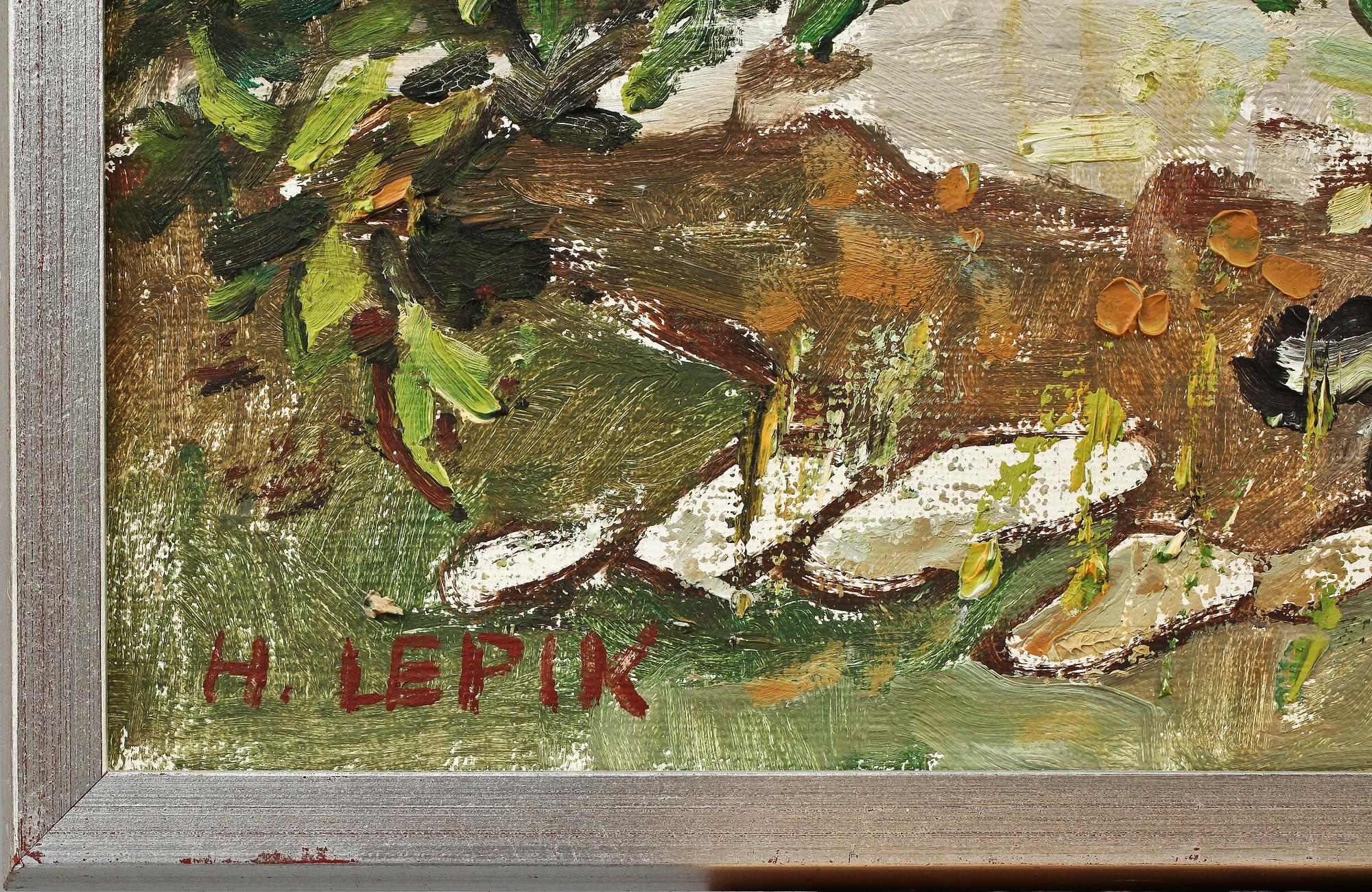 HUGO LEPIK, olja på duk, sign.