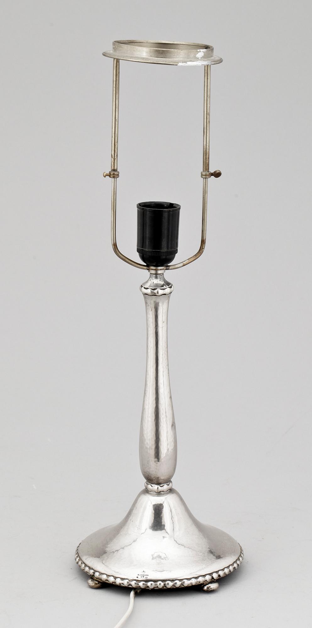 LAMPFOT, silver. K Andersson, Stockholm, 1916.