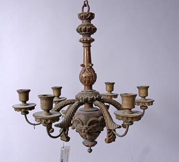 LJUSKRONA, trä. Barockstil.