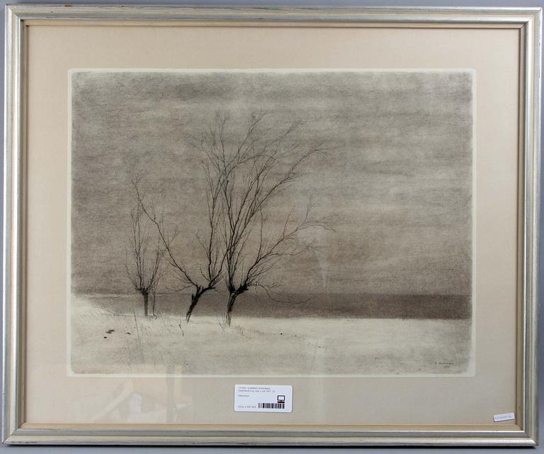 GUNNAR NORRMAN, blyertsteckning, sign o dat 1951.