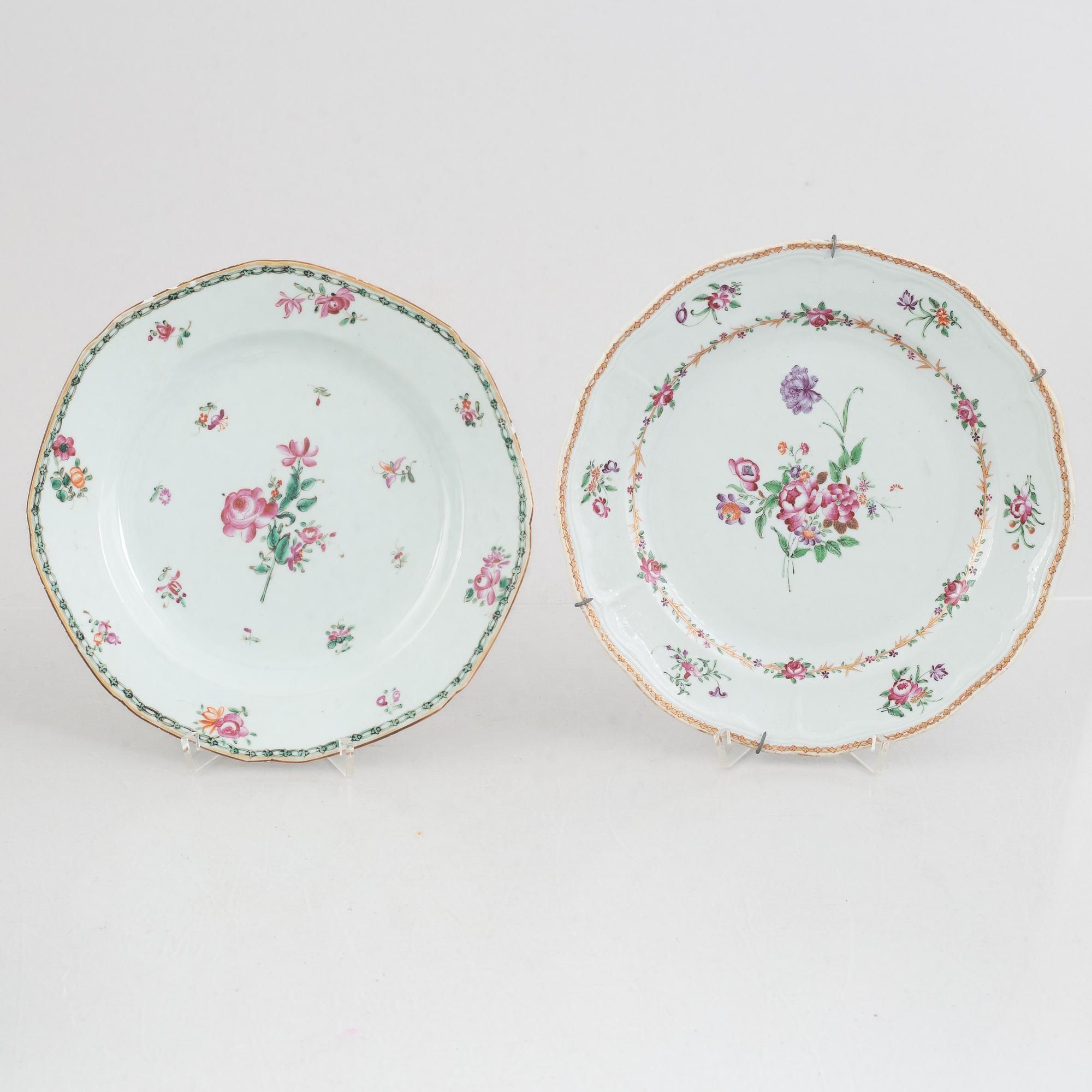 15 pieces of Chinese porcelain, the Qing dynasty, 18th-19th century.