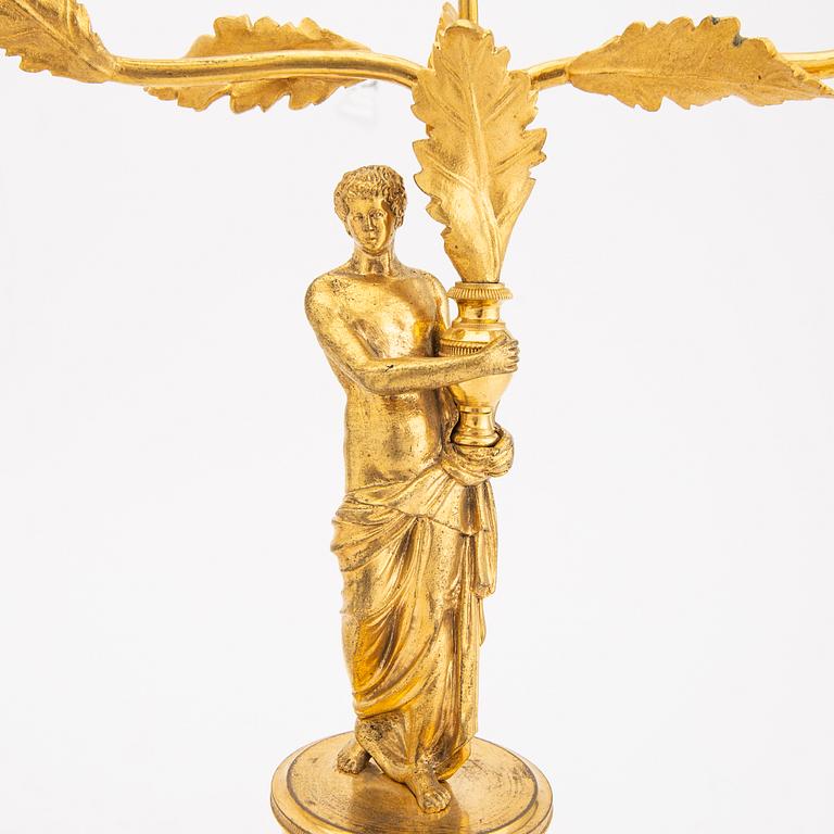 A pair of Empire candelabras first half of the 19th century.