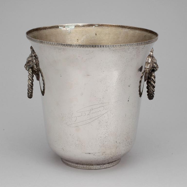 CHAMPAGNEKYLARE, nysilver, 1900-talets andra hälft.