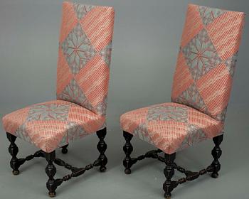 STOLAR, ett par, barockstil, sekelskiftet 1900.