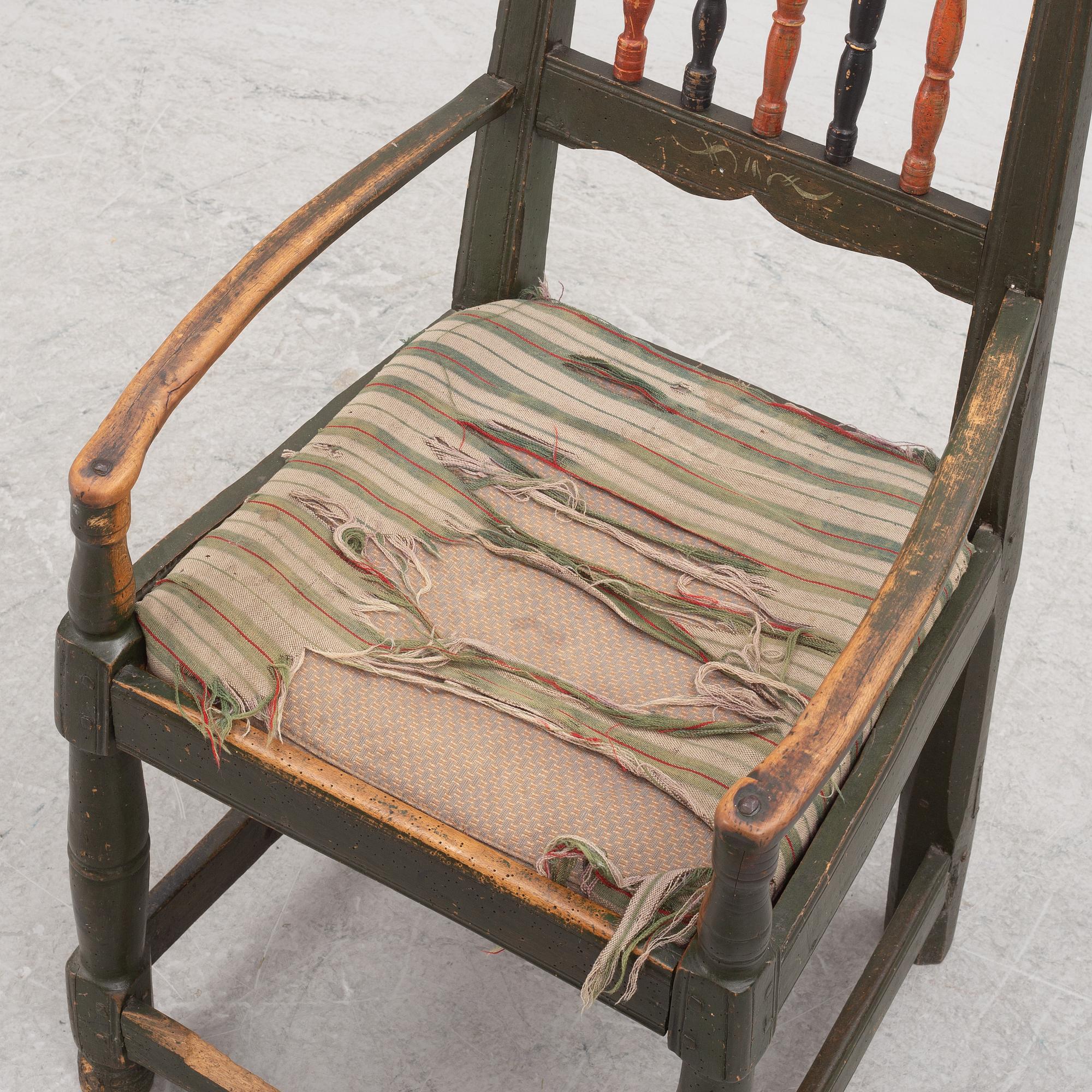 A provincial chair, Scania, Sweden, dated 1870.