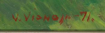 Veikko Vionoja, oil on board, signed and dated -71.