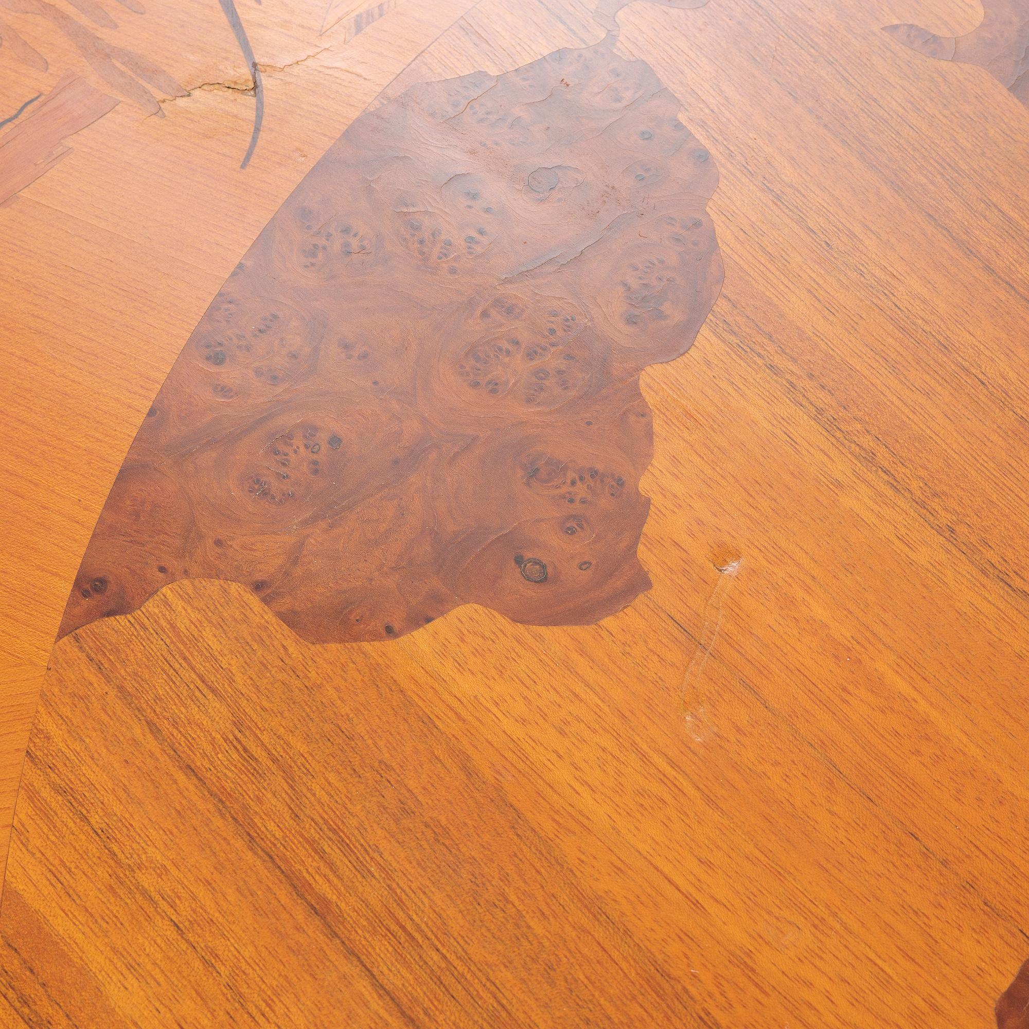 A coffee table, probably Birger Ekman, Mjölby Intarsia, 1938.