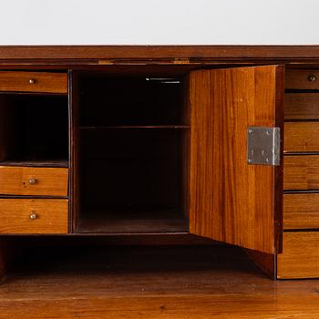 A late Gustavian mahogany secretaire by L. Almgren (master in Stockholm 1771-95).