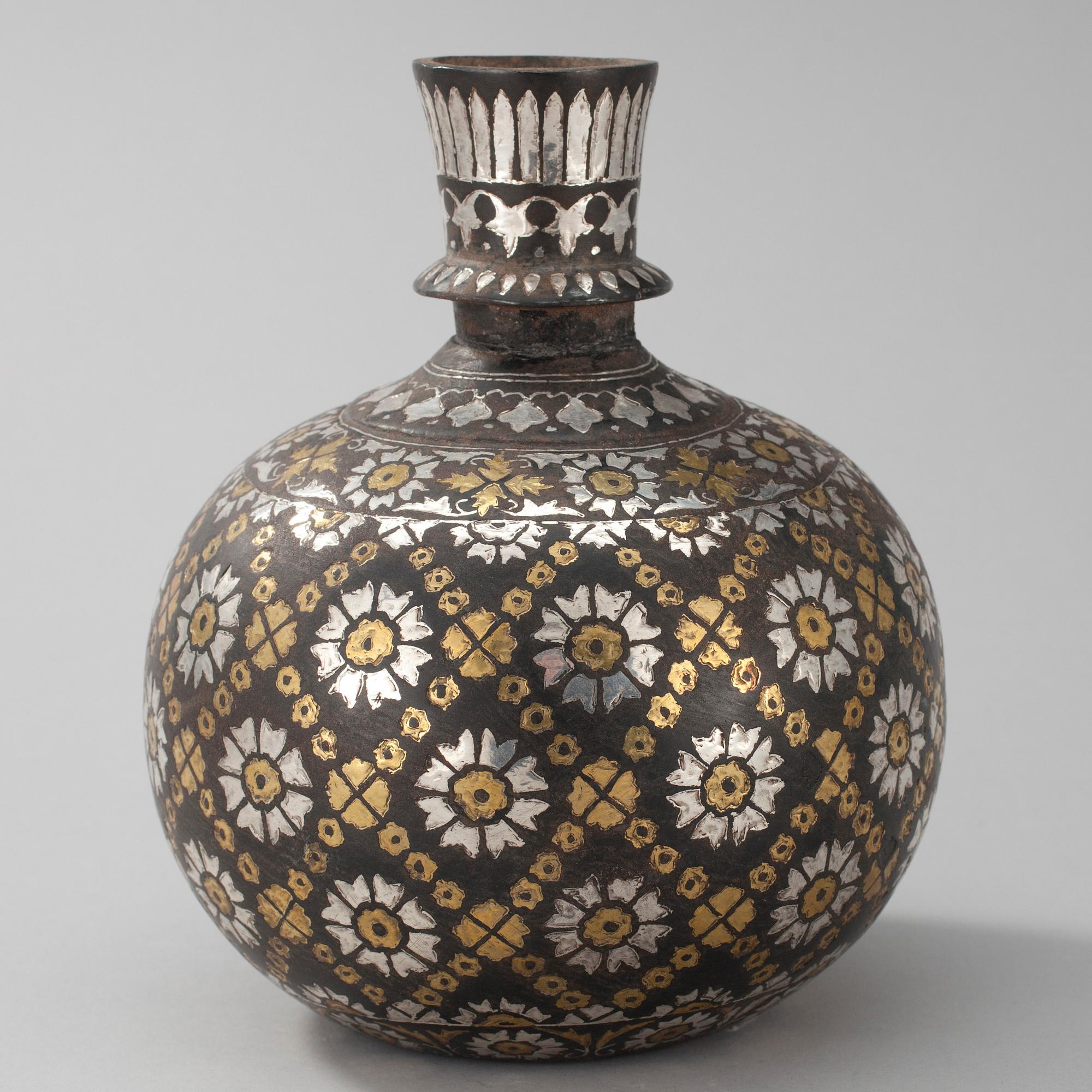 DEL FÖR VATTENPIPA, Bidri-arbete, Indien, 1900-tal.