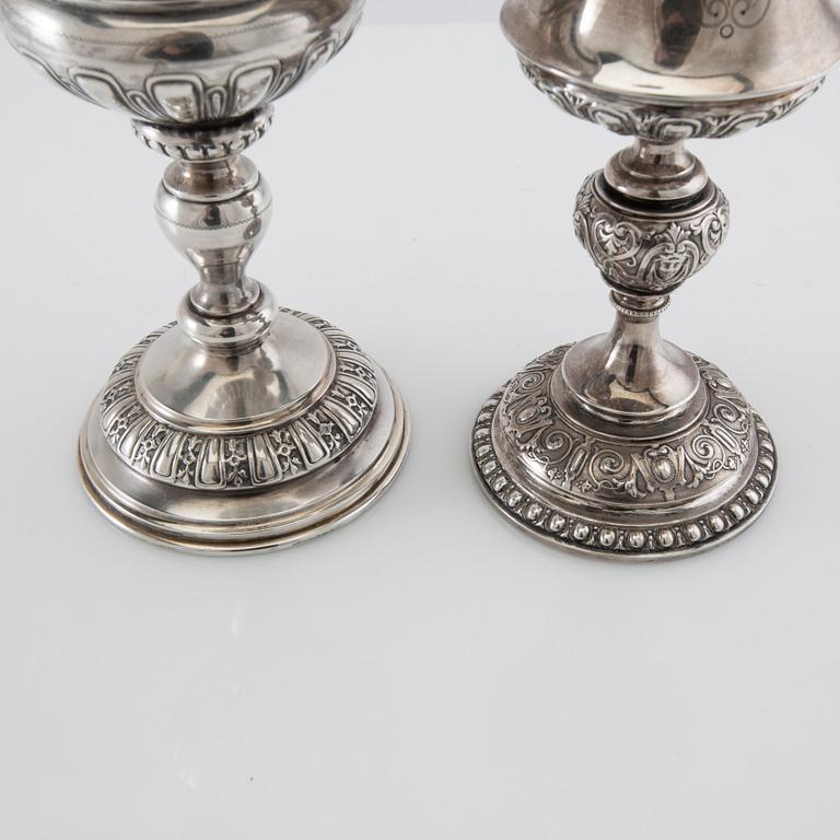 Trophies 2 pcs Baroque style silver 20th century.