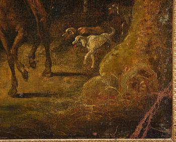 Flemish school, 16th/17th century in the manner of Anton Mirou, Landscape with figure staffage by a village.