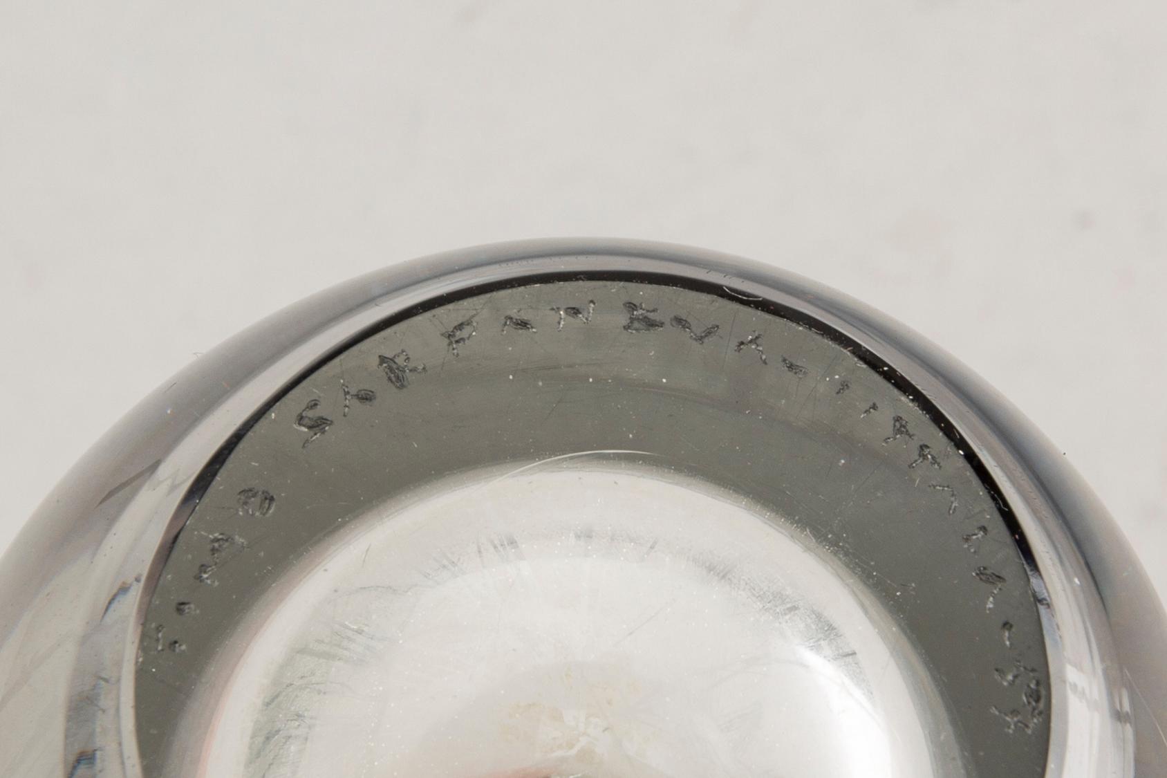 Timo Sarpaneva, a signed and dated glass vase.