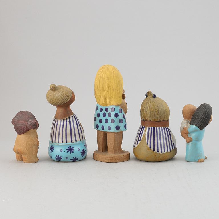 Lisa Larson, a set of five stoneware figurines from Gustavsberg.