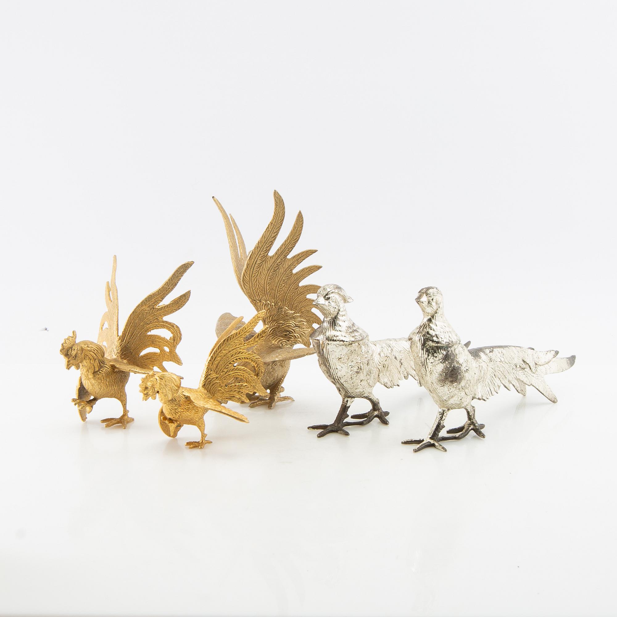 Table ornaments 5 pcs 20th century metal.