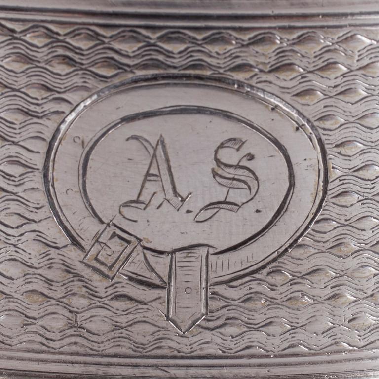 VINCOASTERS, 2 st, försilvrad mässing, Alexander Katch /Александр Качъ, Ryssland 1800-talets slut.