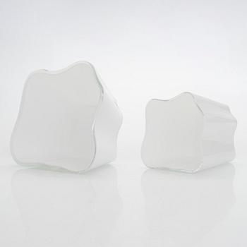 Alvar Aalto, taidelasi, "Aallon kukka", neljä osaa, signeerattu Alvar Aalto 154 / 1983.