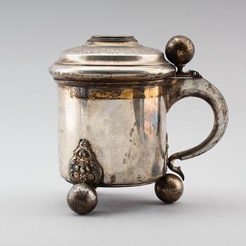 STOP, silver, C.G Hallberg, Stockholm 1893. Vikt ca 911 g.