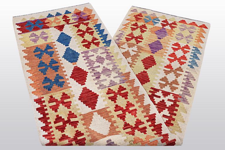 A runner, kilim, ca 298 x 74 cm.