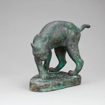 ARVID KNÖPPEL, skulptur, patinerad gips, signerad.