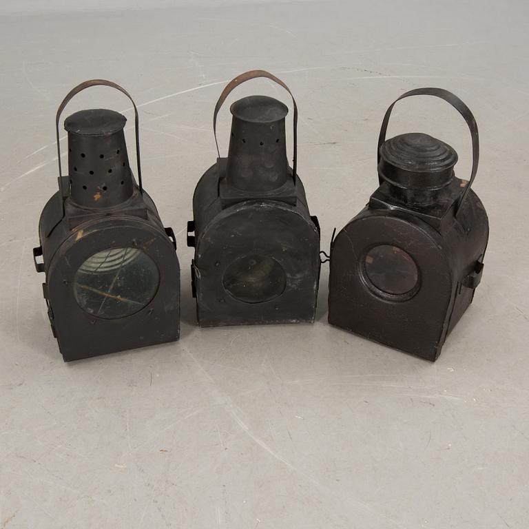 TÅGLYKTOR, 3 snarlika, plåt.