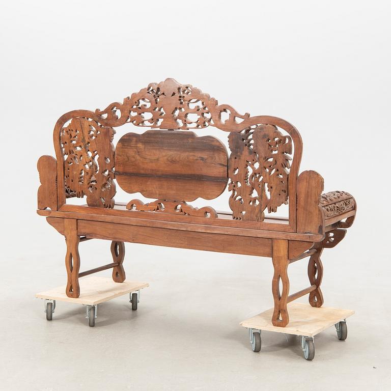 A Chinese hardwood sofa, first half of the 20th century.