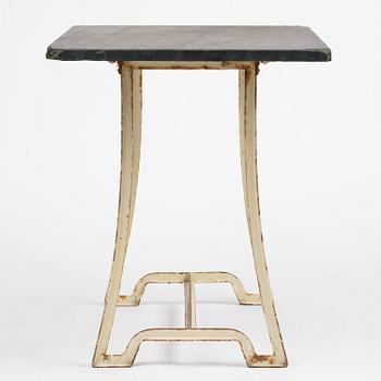Carl Hörvik, a garden furniture set, a table and four chairs, possibly produced by Thulins vagnfabrik, Skillingaryd, Sweden.