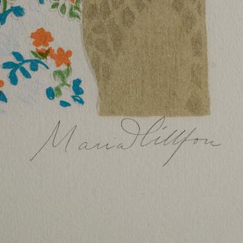 MARIA HILLFON, färglitografi, signerad och numrerad 53/260.