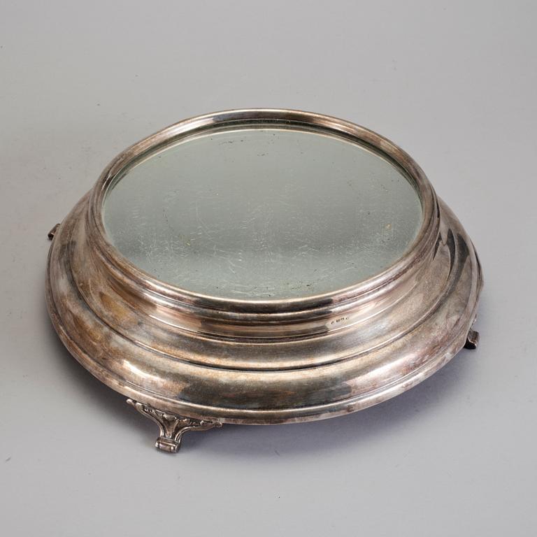 BORDSPLATEAU, nysilver, Danmark, 1800/1900-tal.