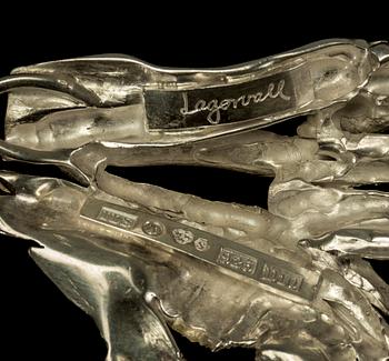 COLLIER, sterlingsilver, Inga Lagervall, Stockholm, 1978. Vikt ca.