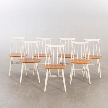 Chairs 7 pieces, "Fanett", Ilmari Tapiovaara, Edsbyverken, 1900-talets andra hälft.