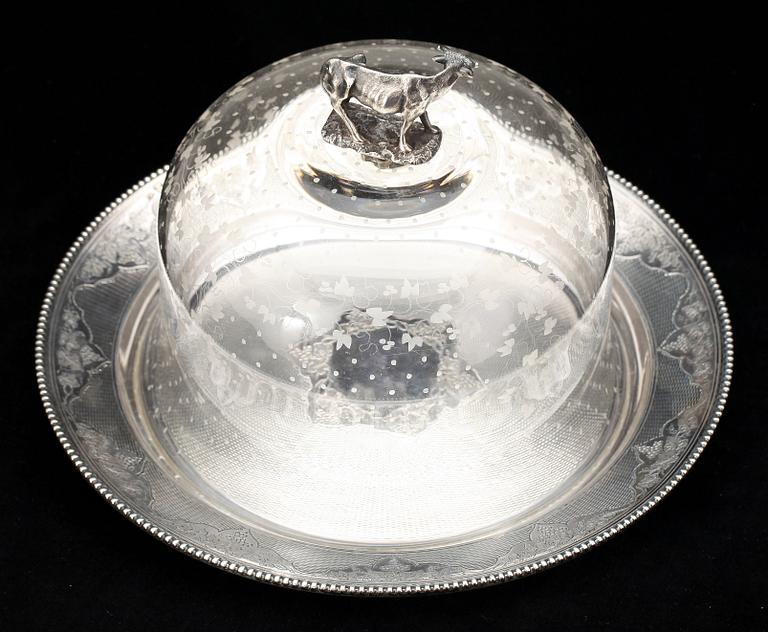 OSTKUPA, silver, Frankrike, 1868, Svenska importstämplar. Fat med vikt 196 gram.