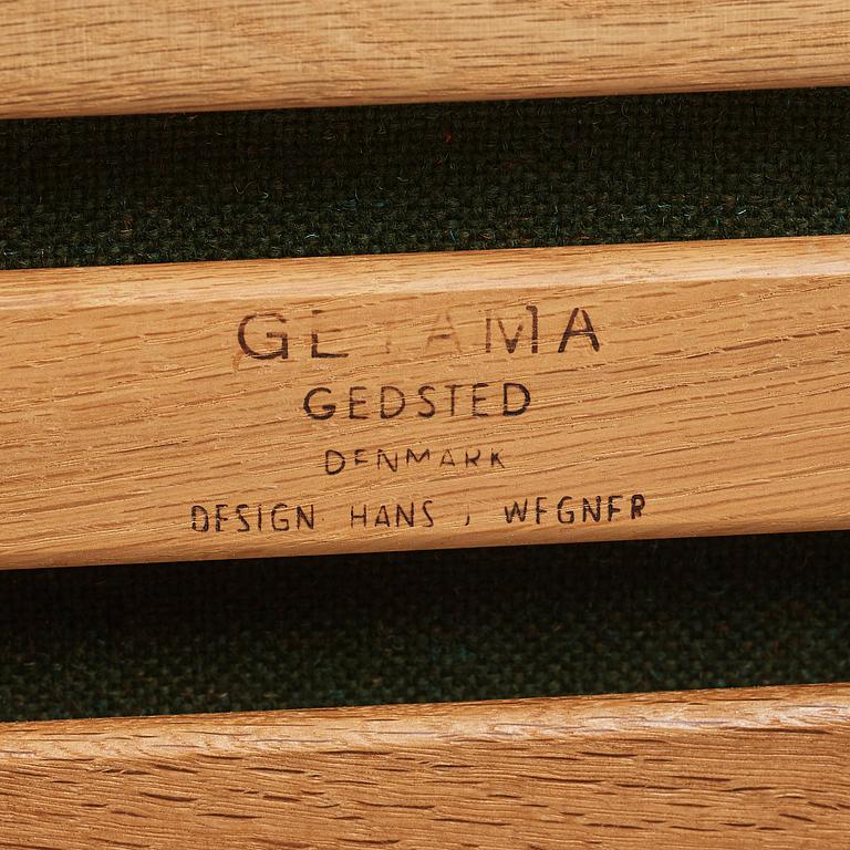 Hans J. Wegner, a "Papa bear" easy chair by AP-stolen and ottoman by Getama, Denmark 1950-60's.