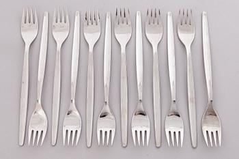 ILMARI TAPIOVAARA 1960s 122-piece Set of Polar Flatware for Hackman, Finland.