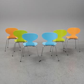 Arne Jacobsen, stolar 6 st "Myran", Fritz Hansen, 1995.