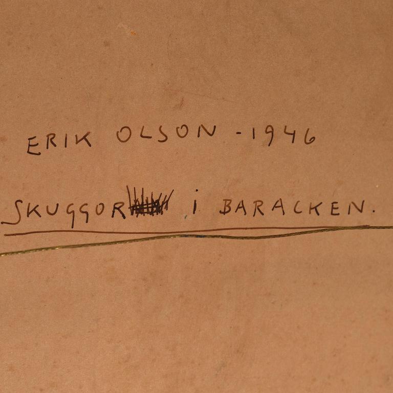 Erik Olson, olja på pannå, signerad och daterad -46.