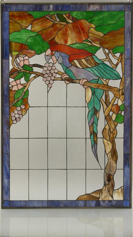 FÖNSTER med BLYINFATTNING, jugendstil, 1900/2000-tal.