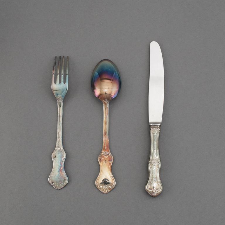 43 pieces silver flat ware 'Patricia' MEMA, Lidköping, 1978-79.