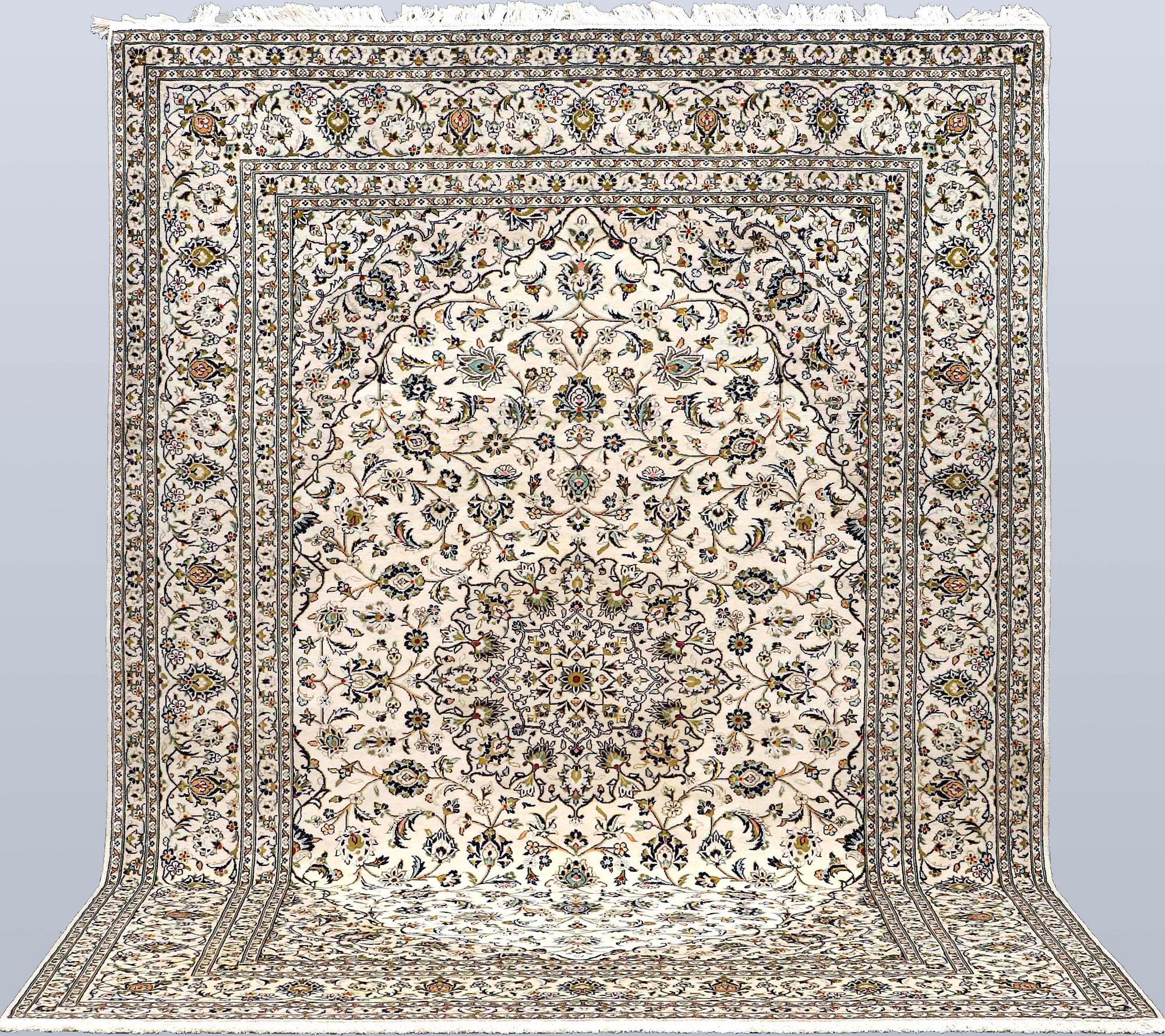 A Keshan carpet, approx. 353 x 251 cm.