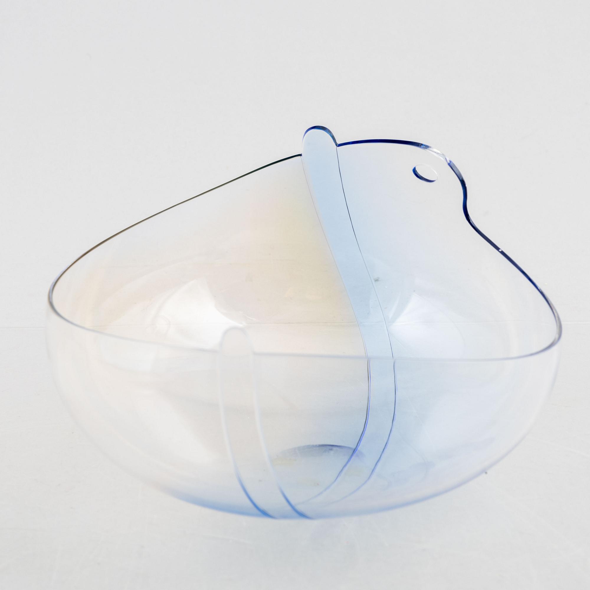 Gunnar Cyrén, skål, glas, Orrefors 1983.