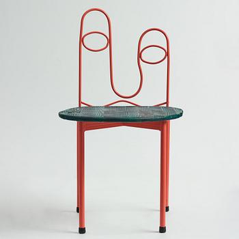 Fredrik Paulsen, Kristoffer Sundin and Simon Klenell, 4 chairs, made exclusively for the restaurant Omnipollo in Gothenburg Sweden, 2018.