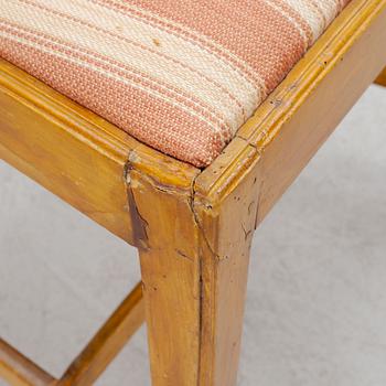 Chairs, a pair of Gustavian provincial works.