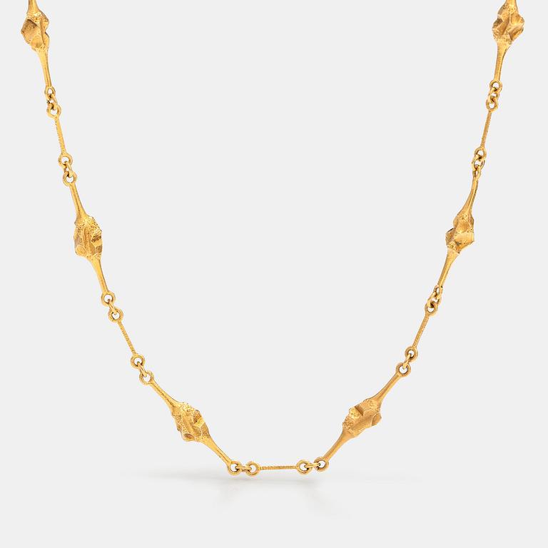 Björn Weckström, A 14K gold necklace "Nugget ". Lapponia 1997.