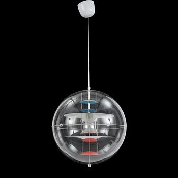 TAKLAMPA, "VP-Globe", Verner Panton, Louis Poulsen, Danmark. Höjd 50 cm.