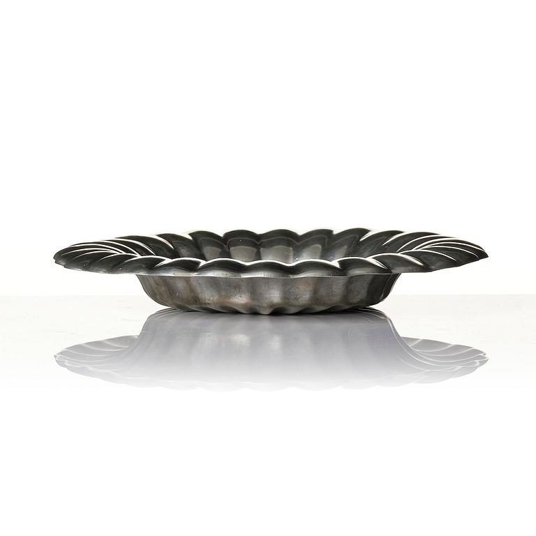 Estrid Ericson, a pewter dish model "A 28", Svenskt Tenn, Stockholm, 1948.