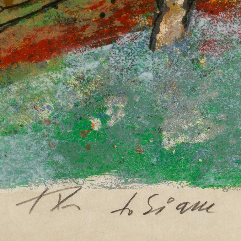 Three signed Theo Tobiasse lithographs.