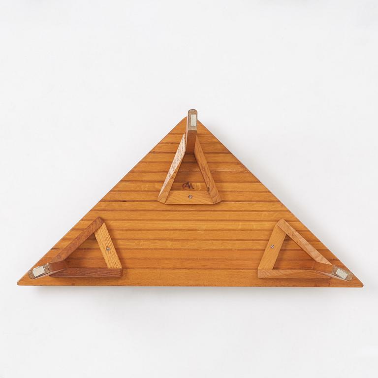 Carl-Axel Acking, a triangular low table, Nordiska Kompaniet, 1940-50s. Provenance Carl-Axel Acking.