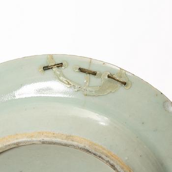 Parti kompaniporslin, 8 delar, Qingdynastin, Kina, 1700/1800-tal.