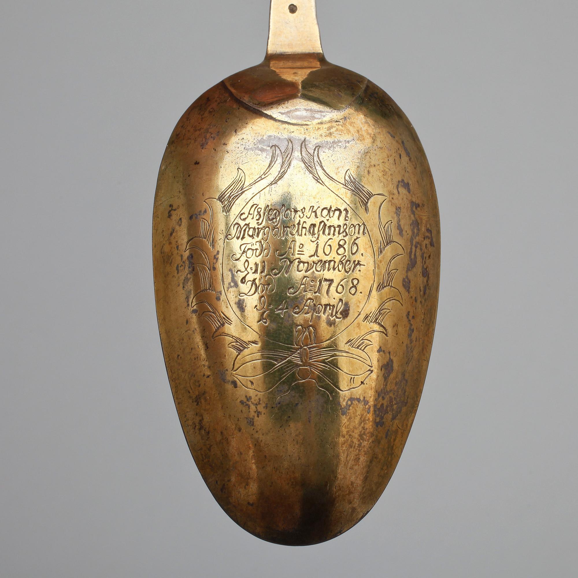 SKED. Silver. Magnus Stråtin, Uddevalla 1768. Vikt 64 g.