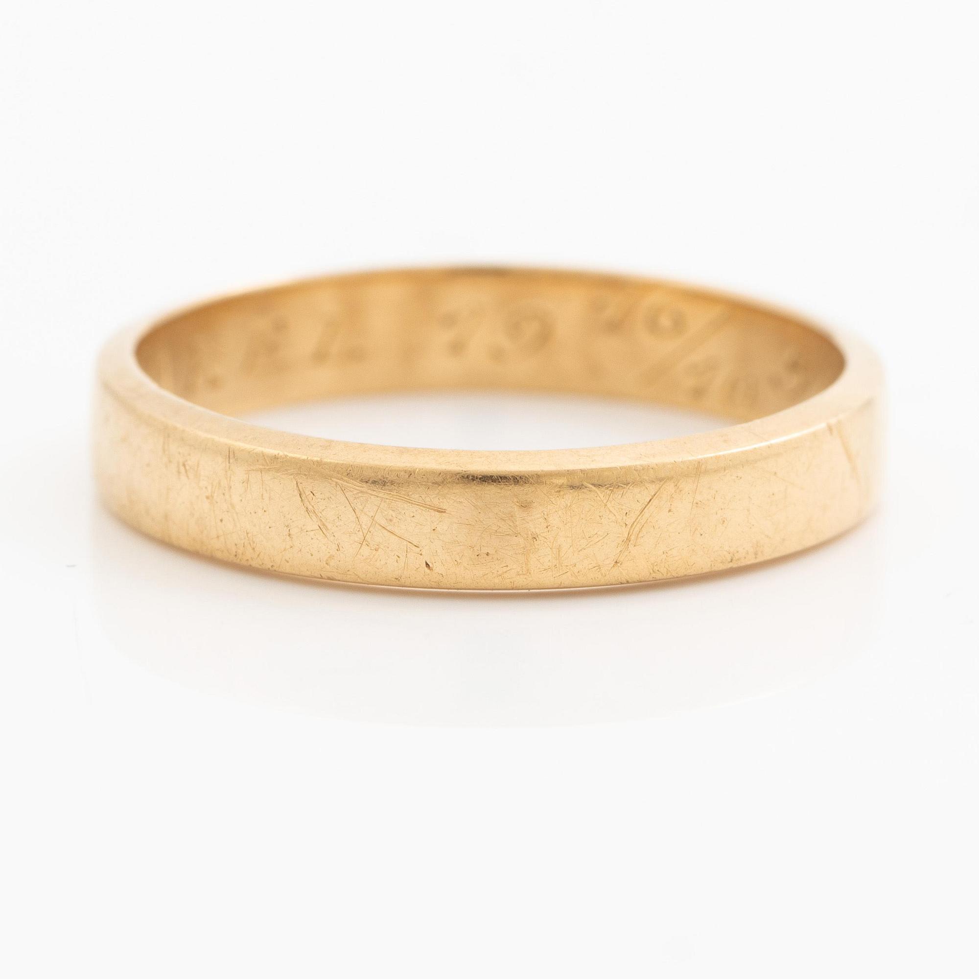 Wiwen Nilsson, a ring, 18K gold, Lund 1956.